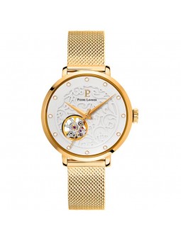 Pierre Lannier - Montre Femme Automatique - Cadran blanc - Bracelet acier doré - Ref 310F502