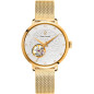 Pierre Lannier - Montre Femme Automatique - Cadran blanc - Bracelet acier doré - Ref 310F502