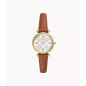 Fossil - Montre Carlie Mini - bracelet cuir - Ref ES5297
