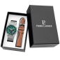 Pierre Lannier - Coffret Montre Cronos 2 bracelets, acier Milanais et Cuir marron - Ref 440D164