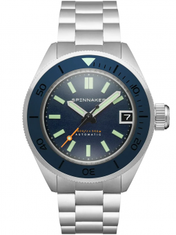Spinnaker - Montre New Piccard - cadran bleu - bracelet acier - Ref SP-5098-22