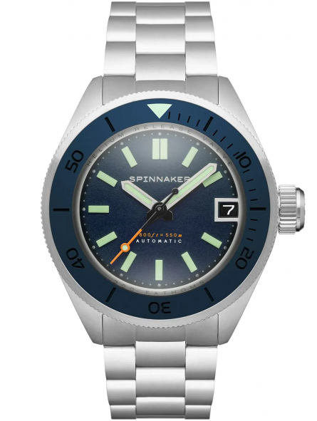 Spinnaker - Montre New Piccard - cadran bleu - bracelet acier - Ref SP-5098-22