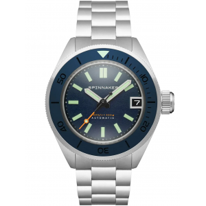 Spinnaker - Montre New Piccard - cadran bleu - bracelet acier - Ref SP-5098-22