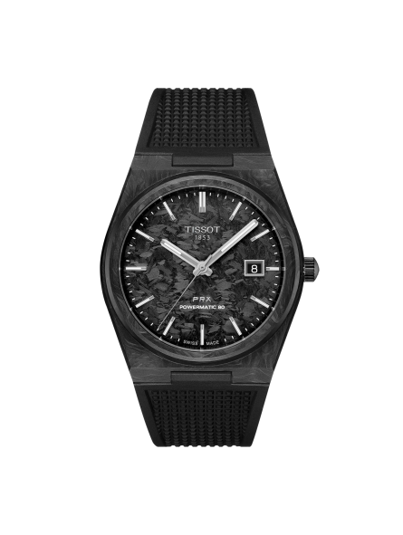 Montre Homme TISSOT PRX Powermatic 80 Carbone Noir - T1379079720100