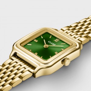 Montre Femme CLUSE Gracieuse Petite Vert Acier Doré - CW11811