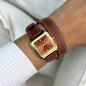 Montre Femme CLUSE Gracieuse Petite Acier Doré Marron Cuir - CW11810 Montre Femme CLUSE Gracieuse Petite Acier Doré Marron Cuir - CW11810