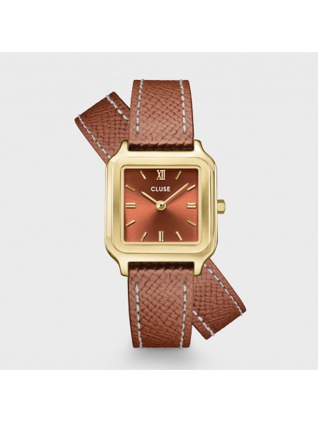 Montre Femme CLUSE Gracieuse Petite Acier Doré Marron Cuir - CW11810 Montre Femme CLUSE Gracieuse Petite Acier Doré Marron Cuir - CW11810