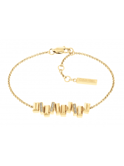 Calvin Klein - Bracelet Sculptural Luster acier doré - Ref 35000241