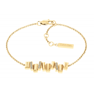 Calvin Klein - Bracelet Sculptural Luster acier doré - Ref 35000241
