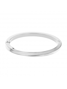 Calvin Klein - Bracelet Jonc Twisted Ring acier gris - Ref 35000312