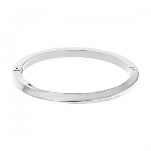 Calvin Klein - Bracelet Jonc Twisted Ring acier gris - Ref 35000312