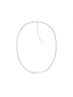 Calvin Klein - Collier Elongated Drops acier gris - Ref 35000338