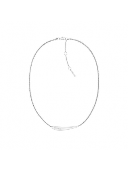 Calvin Klein - Collier Elongated Drops acier gris - Ref 35000338