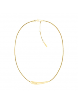 Calvin Klein - Collier Elongated Drops acier jaune - Ref 35000339