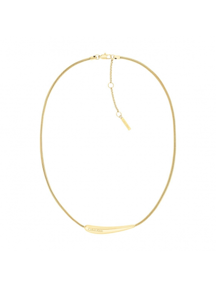 Calvin Klein - Collier Elongated Drops acier jaune - Ref 35000339