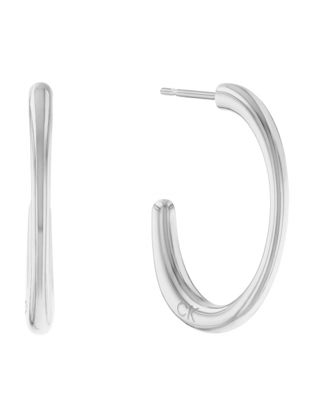 Calvin Klein - Boucles oreilles Playful Organic Shapes acier gris - Ref 35000346