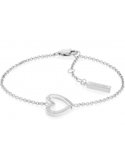 Calvin Klein - Bracelet Minimalist Hearts acier gris - Ref 35000387