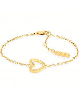 Calvin Klein - Bracelet Minimalist Hearts acier doré - Ref 35000388