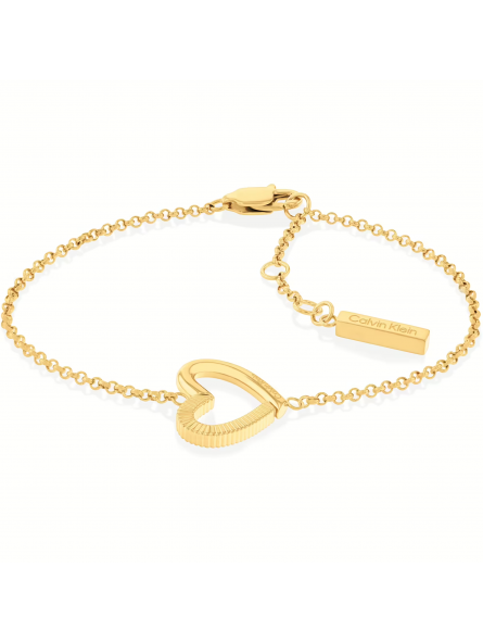 Calvin Klein - Bracelet Minimalist Hearts acier doré - Ref 35000388