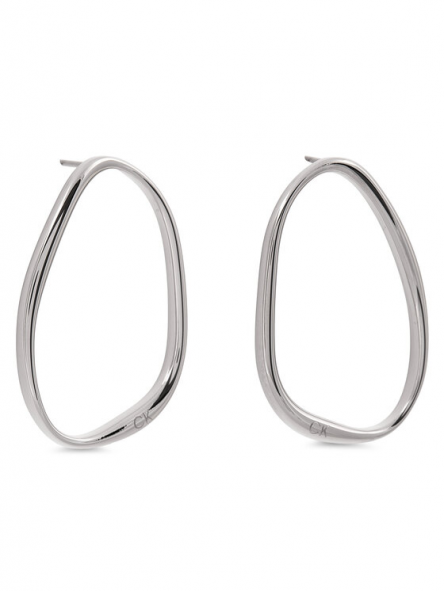 Calvin Klein - Boucles oreilles Elongated Drops acier gris - Ref 35000450
