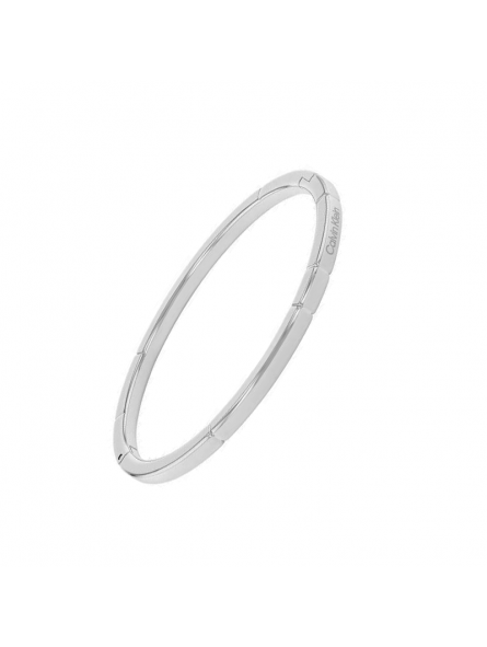 Calvin Klein - Bracelet Jonc Soft Squares acier gris - Ref 35000454