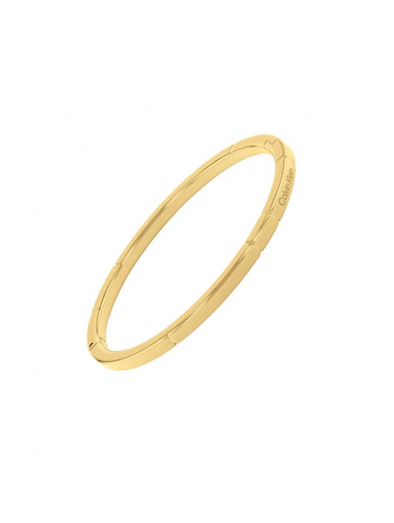 Calvin Klein - Bracelet Jonc Soft Squares acier doré - Ref 35000455