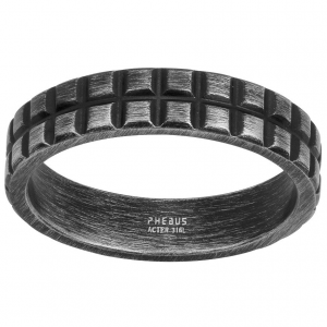 Phebus - Bague Rohan en acier vieilli - Ref 15-0392-58