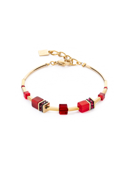 Coeur de Lion - Bracelet acier doré iconic lite cristal rouge - Ref 2800/30-0300