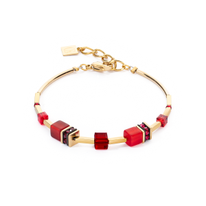 Coeur de Lion - Bracelet acier doré iconic lite cristal rouge - Ref 2800/30-0300