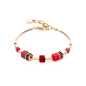Coeur de Lion - Bracelet acier doré iconic lite cristal rouge - Ref 2800/30-0300