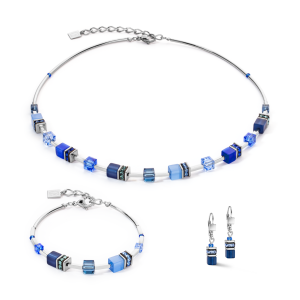 Coeur de Lion - Parure complète geocube bleu - Ref 2800/50-0700