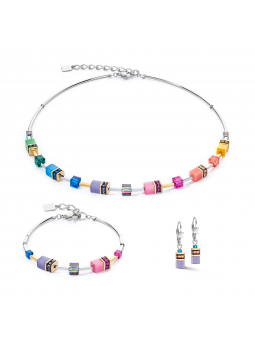 Coeur de Lion - Parure complète Geocube multicolore  - Ref 2800/50-1500
