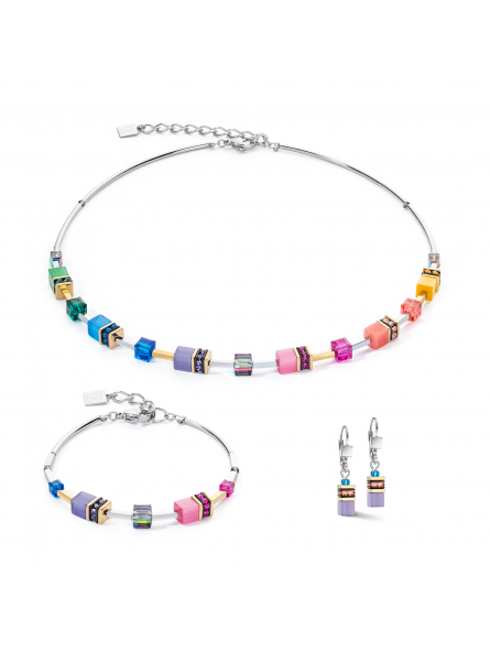 Coeur de Lion - Parure complète Geocube multicolore  - Ref 2800/50-1500