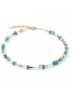 Coeur de Lion - Bracelet Geocube métal doré et il de tigre - Ref 2838/10-0616