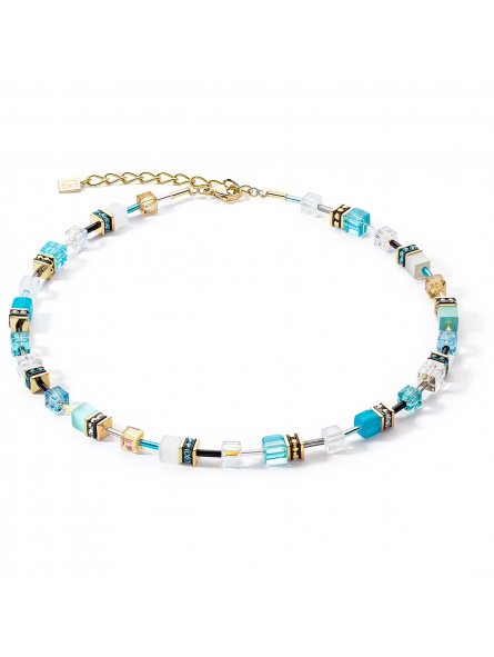 Coeur de Lion - Bracelet Geocube métal doré et il de tigre - Ref 2838/10-0616