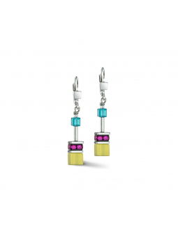 Coeur de Lion - Boucles d'oreilles acier multicolore - Ref 2838/20-1568