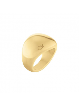 Calvin Klein - Bague Sculptural acier or jaune - Ref 35000441B