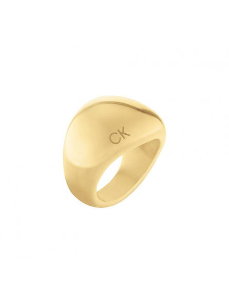 Calvin Klein - Bague Sculptural acier or jaune - Ref 35000441B