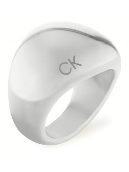 Calvin Klein - Bague Playful Organic Shapes acier gris - Ref 35000443B