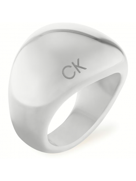 Calvin Klein - Bague Playful Organic Shapes acier gris - Ref 35000443B