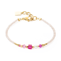 Coeur de Lion - Bracelet Geocube Square Stripes acier doré rose et cristaux - Ref 4355/30-0416