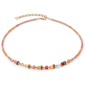 Coeur de Lion - Collier Geocube acier doré rose - Ref 4562/10-1585