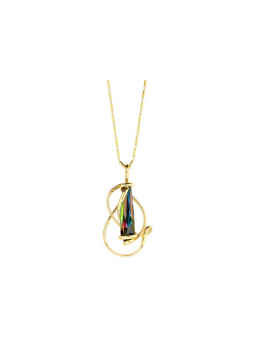 Marazzini - Collier Stalattite en Laiton et Cristal - Ref GOSSTVMCDI