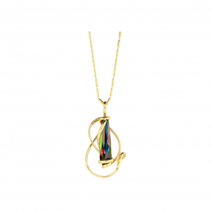 Marazzini - Collier Stalattite en Laiton et Cristal - Ref GOSSTVMCDI
