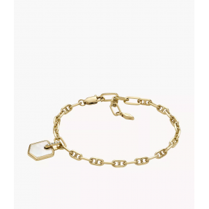 Fossil - Bracelet Heritage Crest nacre laiton doré  - Ref JA7210710