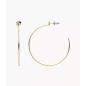 Fossil - Créoles Sadie Trio Glitz acier inoxydable doré - Ref JF04111710