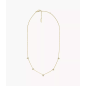 Fossil - Collier sadie acier doré oxyde de zirconium blanc - Ref JF04115710