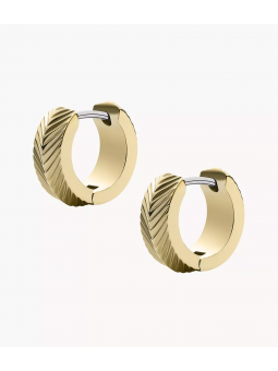Fossil - Créoles harlow en acier doré - Ref JF04116710