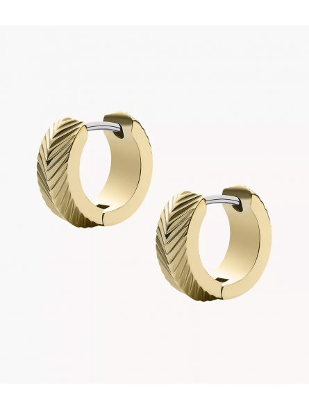 Fossil - Créoles harlow en acier doré - Ref JF04116710
