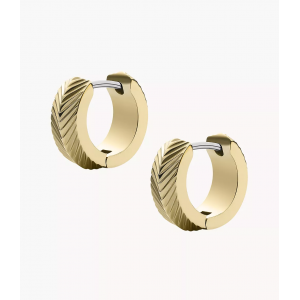 Fossil - Créoles harlow en acier doré - Ref JF04116710